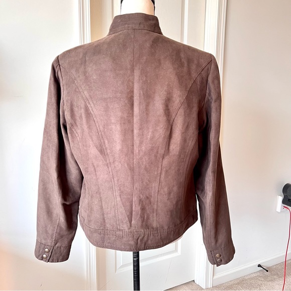 Vintage SOJO Brown Bomber/Varsity Style Jacket—SZ. Large - Picture 5 of 14